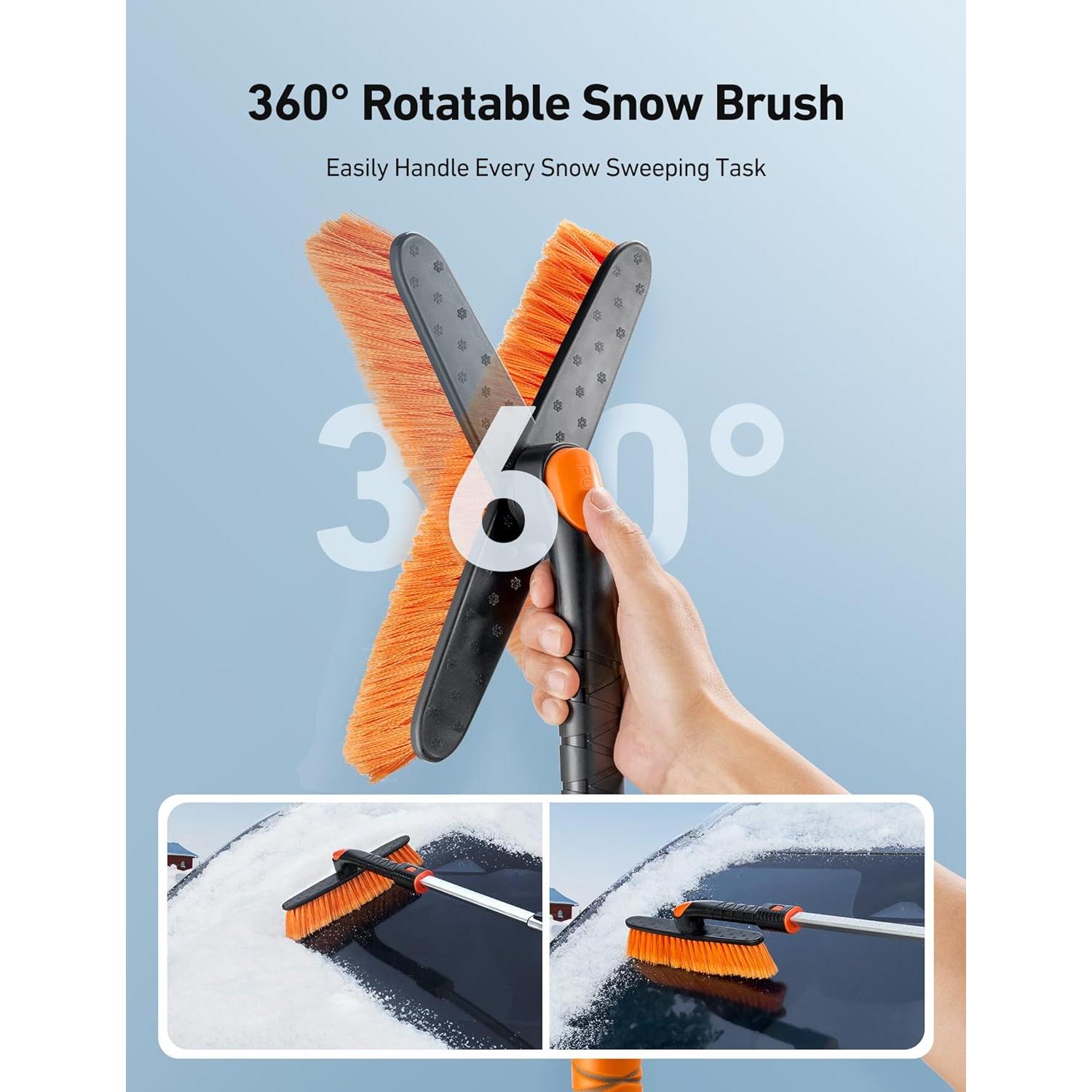 Kit de Pala y Cepillo de Nieve AstroAI 2 en 1 Extensible