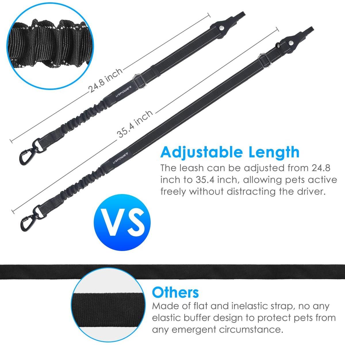 Cinturón de Seguridad para Perros URPOWER Ajustable 63-90 cm