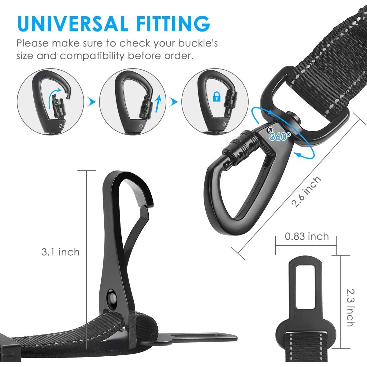 Cinturón de Seguridad para Perros URPOWER Ajustable 63-90 cm