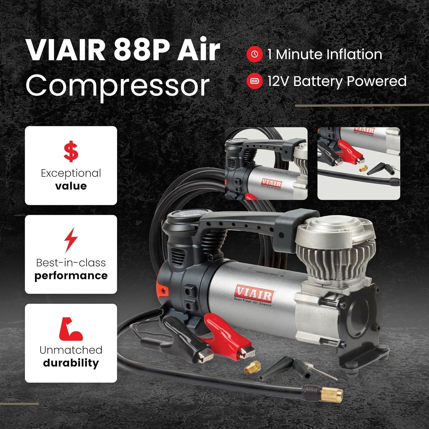 Compresor de Aire Portátil VIAIR 88P 12V 120 PSI para Neumáticos