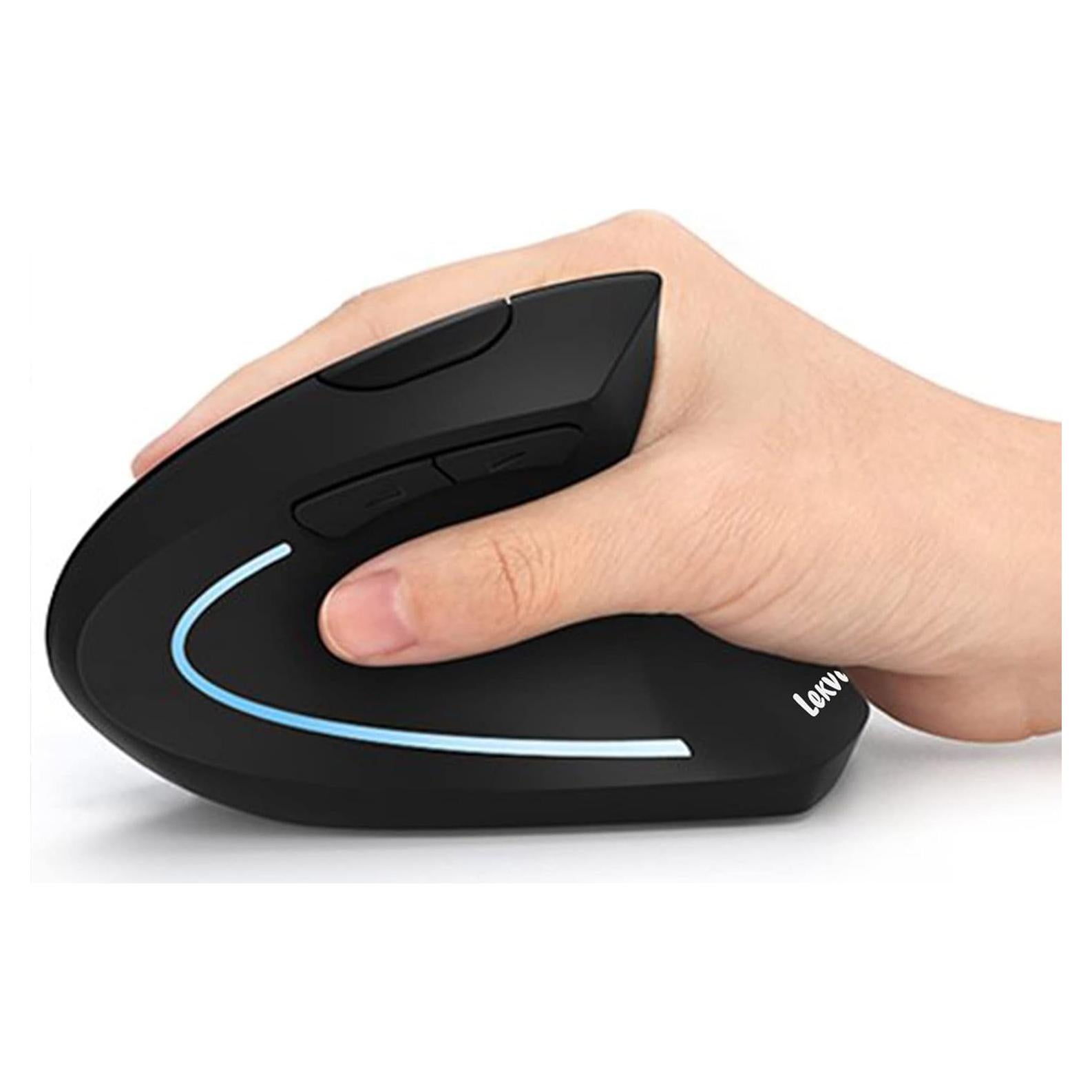 Mouse Ergonómico Inalámbrico Lekvey Vertical 2.4GHz 3 DPI Ajustables
