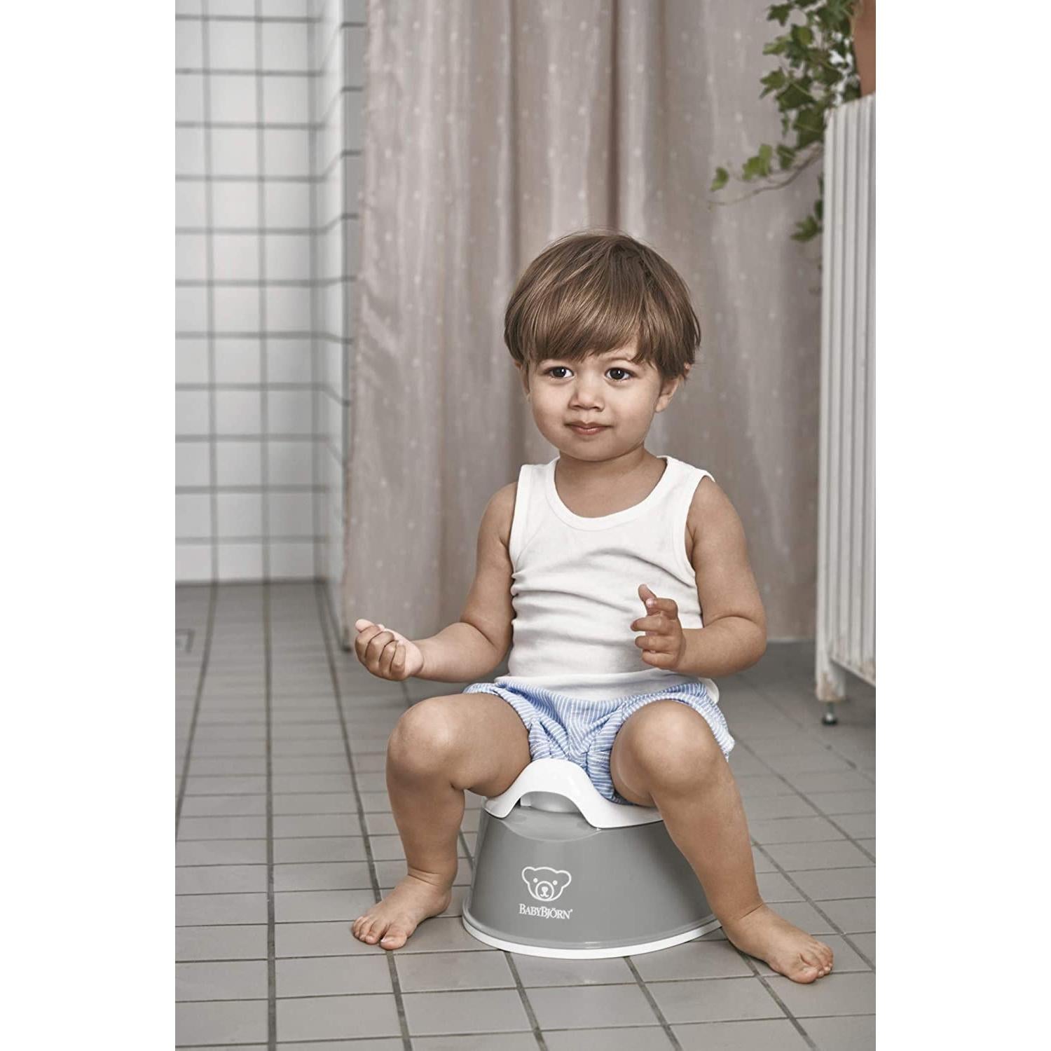 Orinal Compacto BabyBjorn Smart Potty Gris/Blanco 0.50 kg