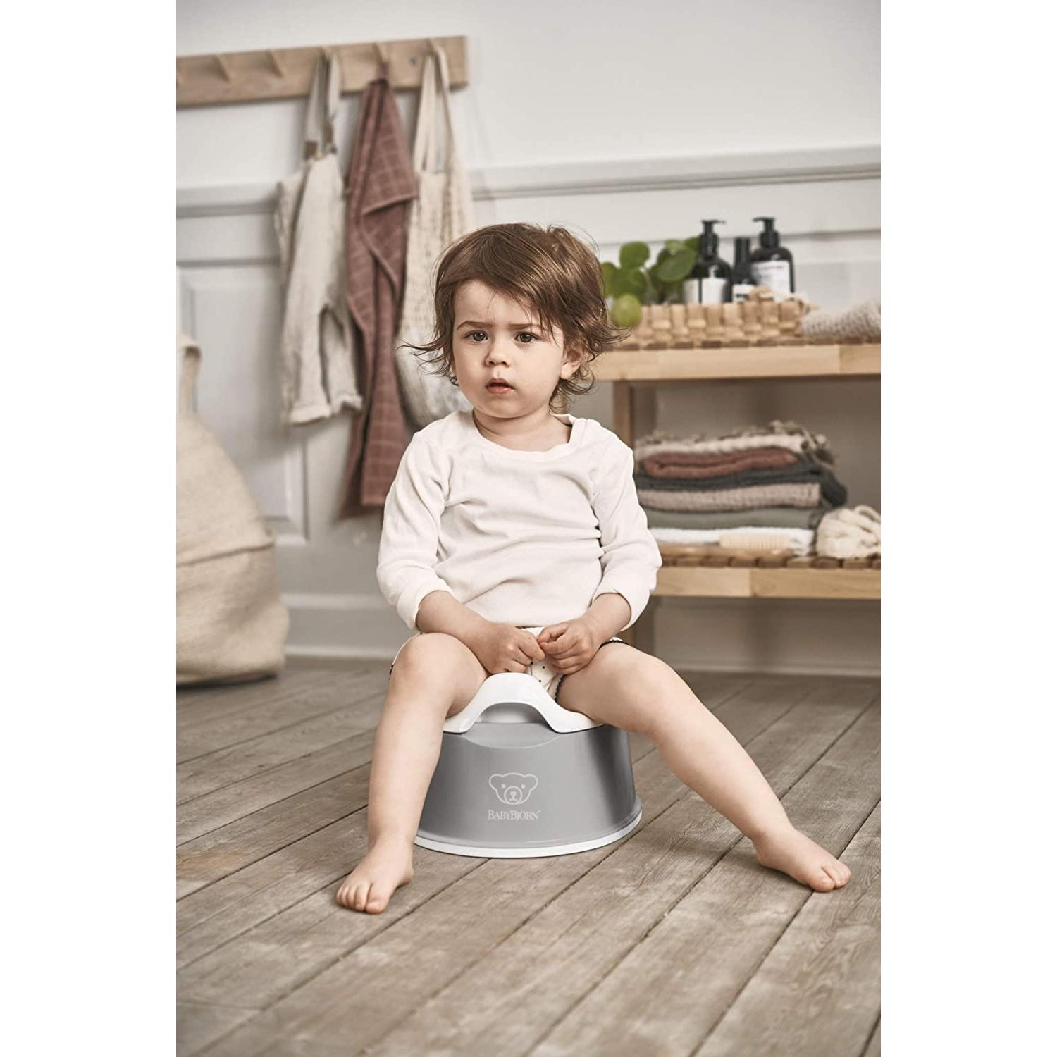 Orinal Compacto BabyBjorn Smart Potty Gris/Blanco 0.50 kg