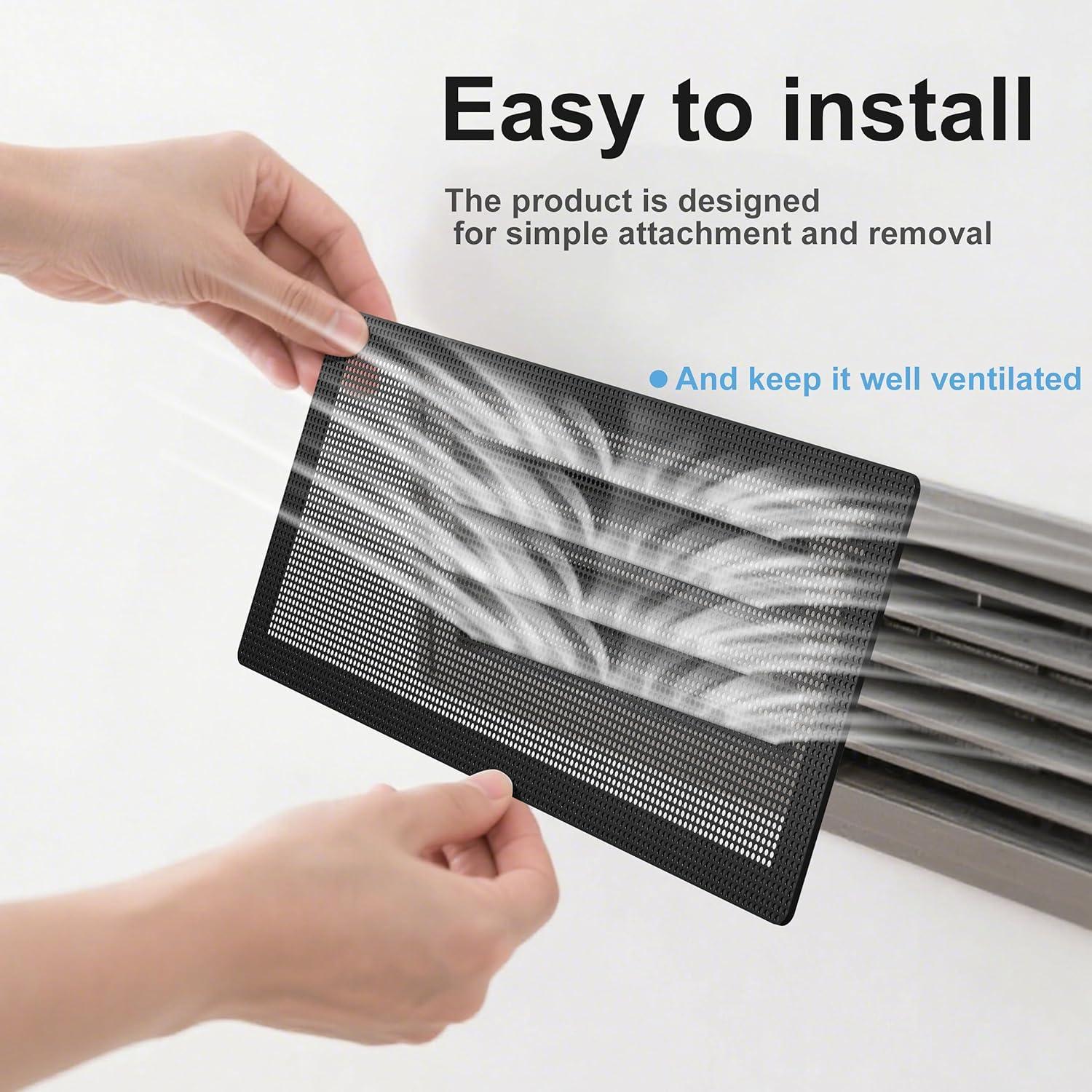 Cubiertas de Ventilación de Piso Magnéticas INITMMO 4x10 cm - 4 Piezas