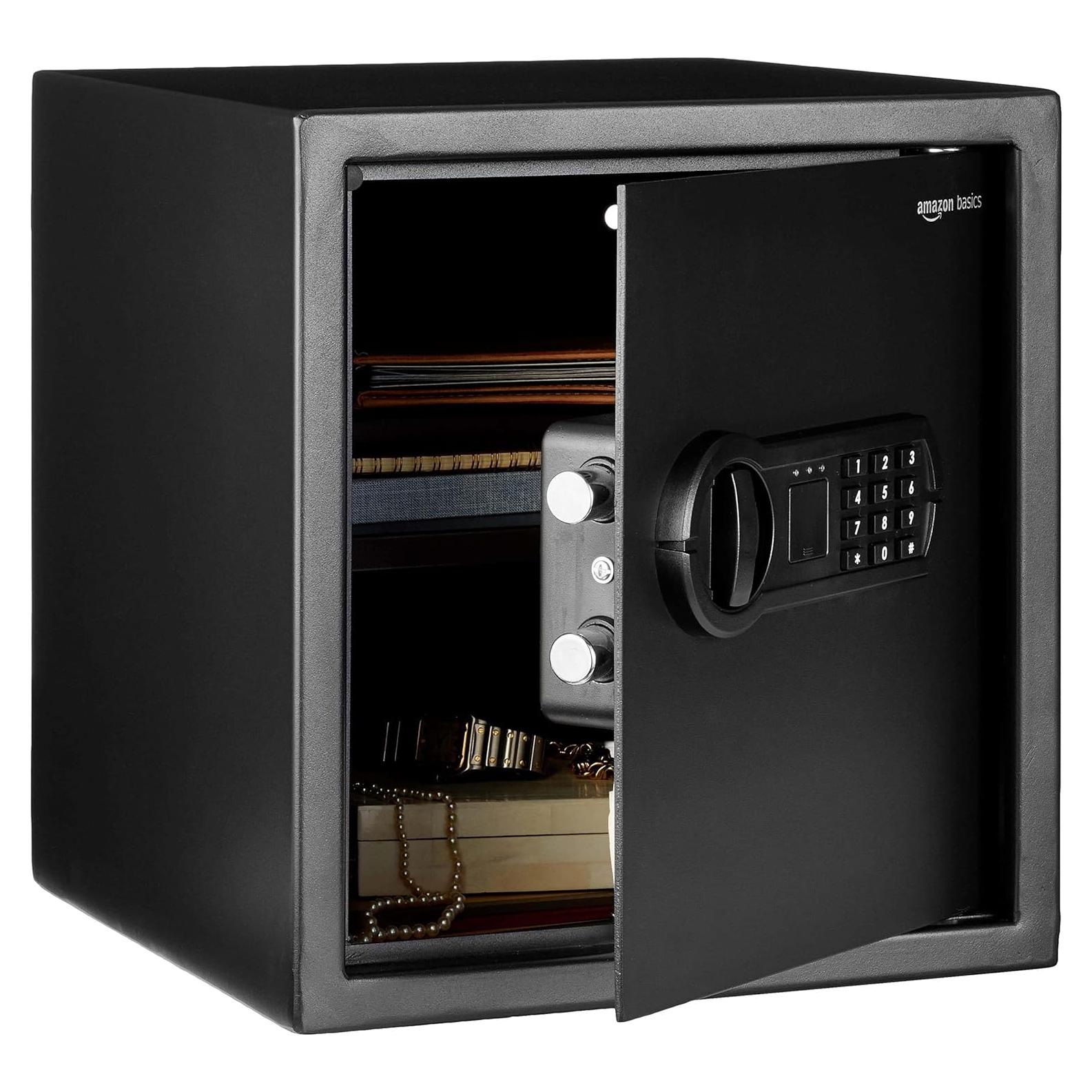 Caja Fuerte Electrónica Amazon Basics 1.2 Pies Cúbicos Acero