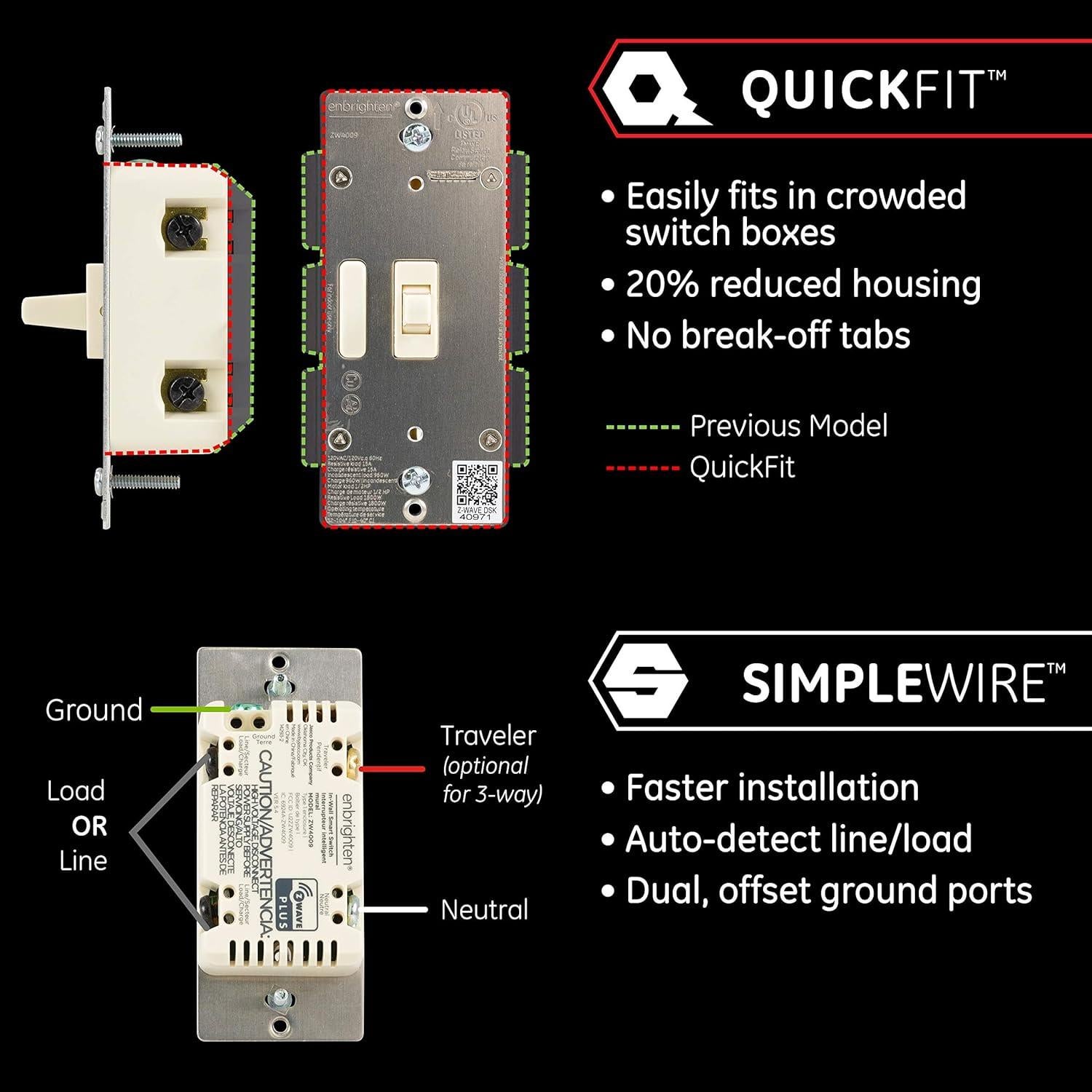 Interruptor Inteligente Z-Wave Plus Enbrighten Almendra 2 Unidades