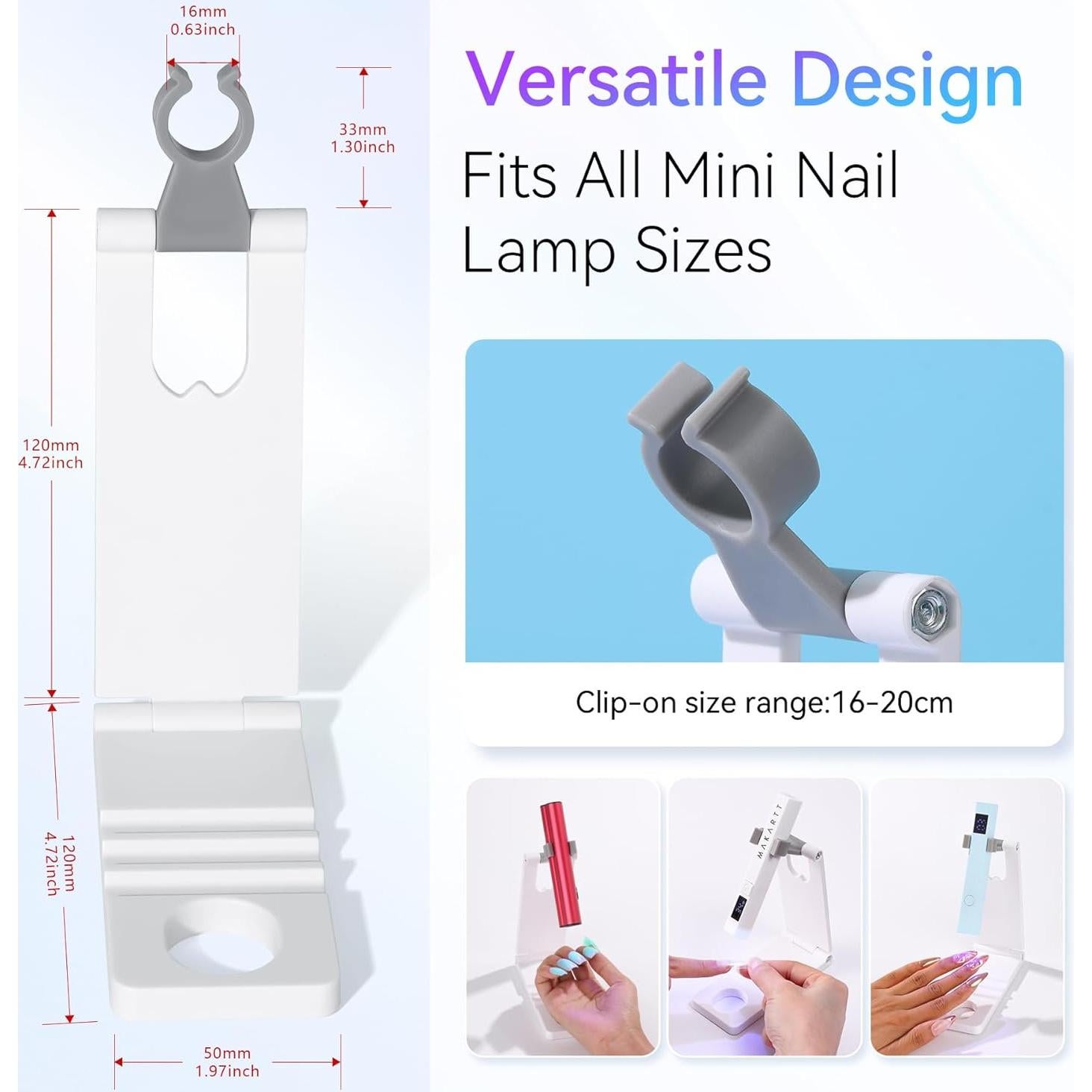 Soporte de lámpara UV Makartt E0983: Plegable, 360° ajustable