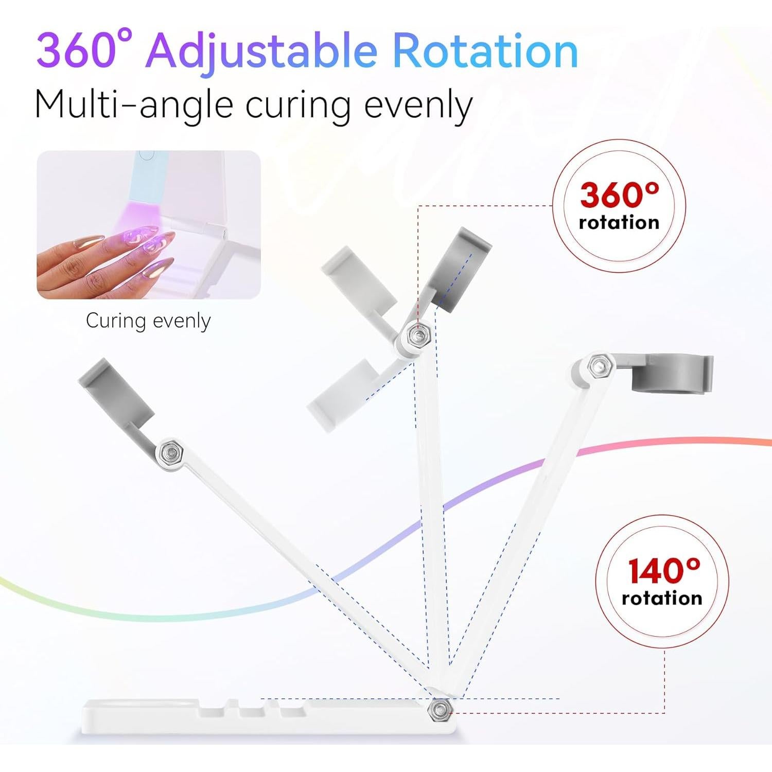 Soporte de lámpara UV Makartt E0983: Plegable, 360° ajustable