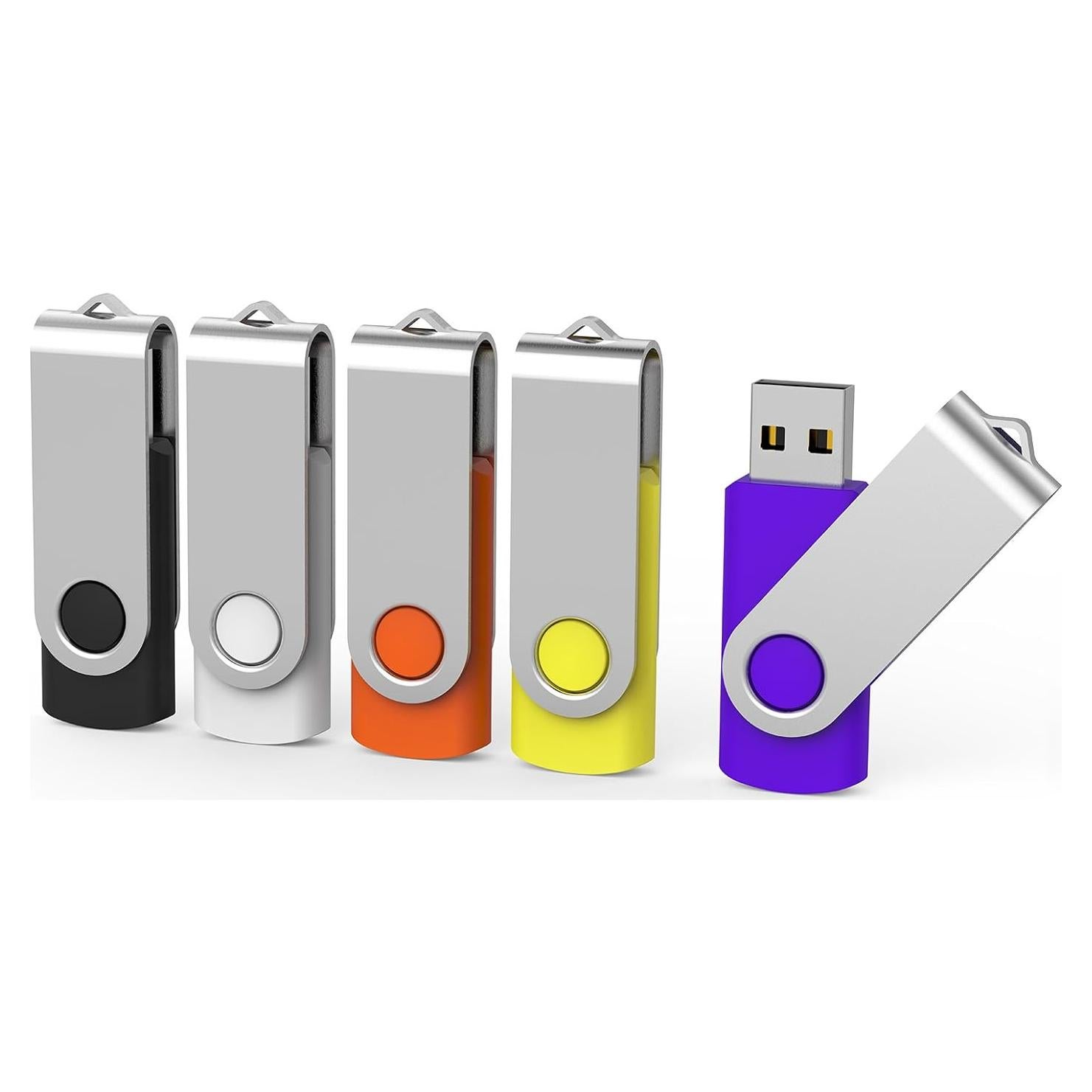 Paquete de 5 Unidades Flash USB 64GB Aiibe Multicolor