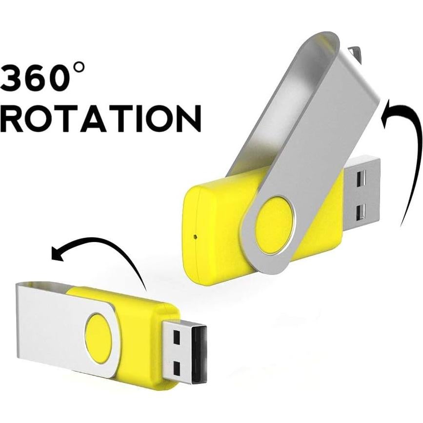 Paquete de 5 Unidades Flash USB 64GB Aiibe Multicolor