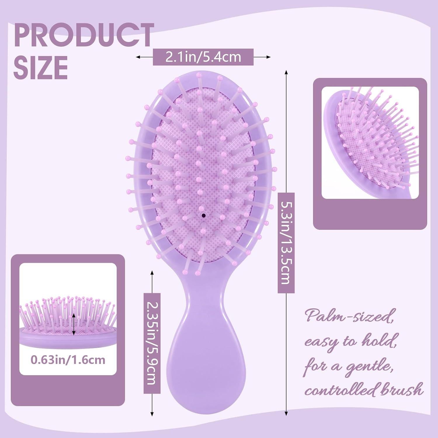 Paquete de 12 Cepillos Mini Desenredantes Phyyixs - Colores Vibrantes