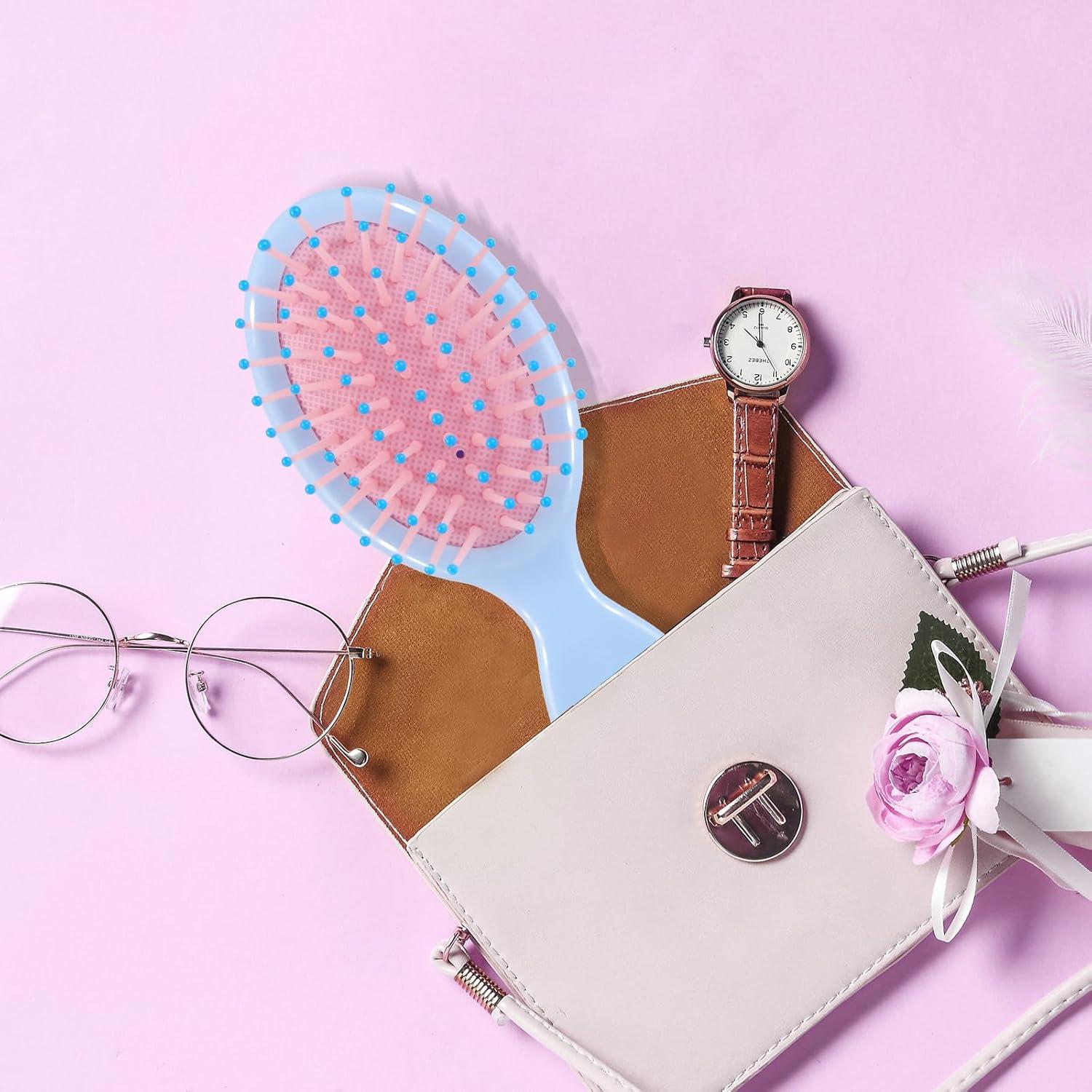 Paquete de 12 Cepillos Mini Desenredantes Phyyixs - Colores Vibrantes