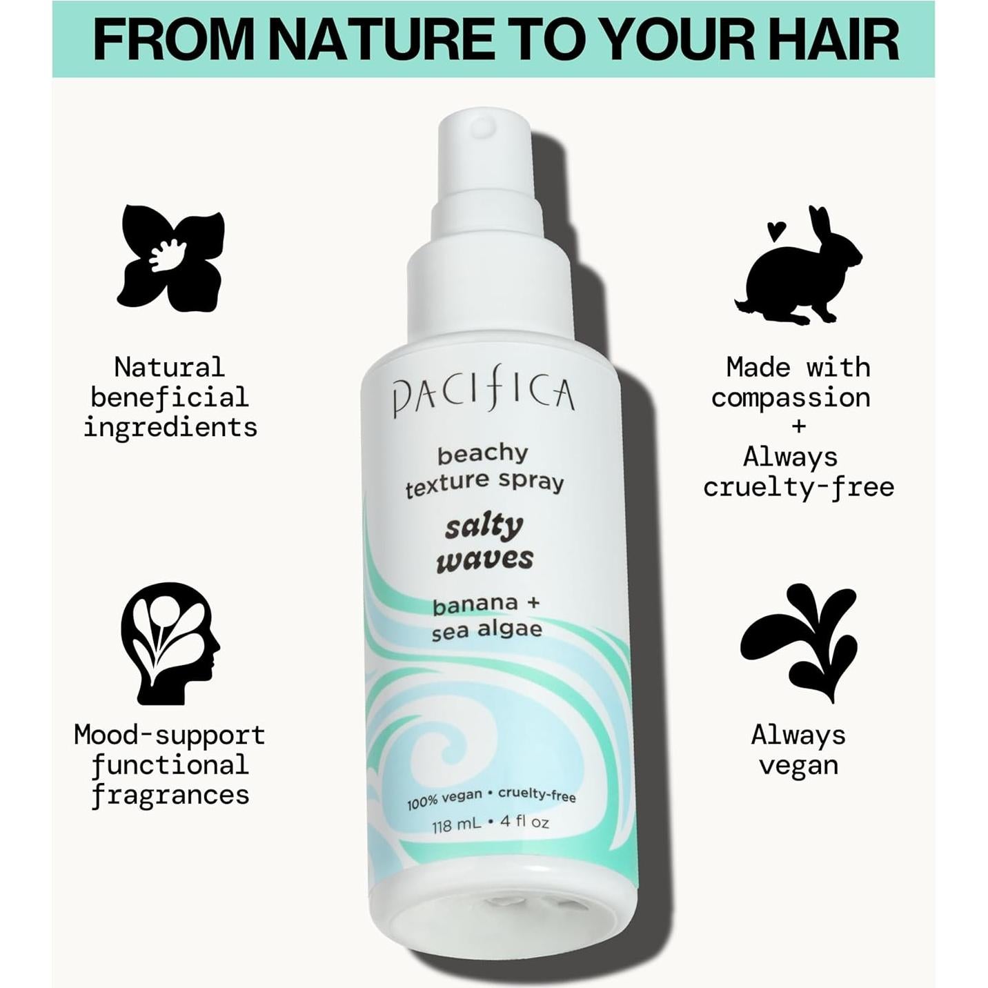 Spray Texturizante de Sal Marina Pacifica 149g - Olas Playeras