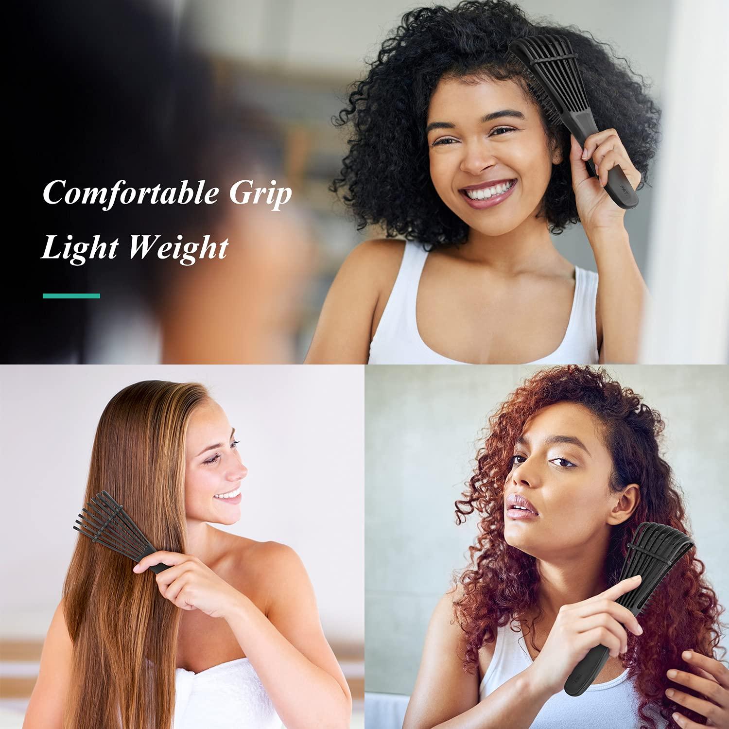 Cepillo Desenredante URTHEONE Negro para Cabello Rizado 3a-4c