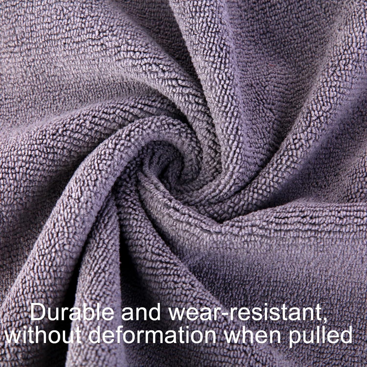 Juego de Toallas de Microfibra Wmiyafff 3 Piezas Azul 35x74 cm