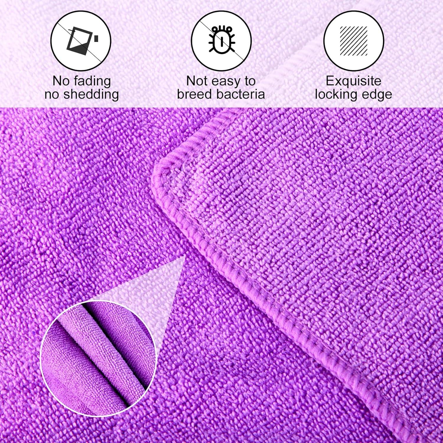 Juego de Toallas de Microfibra Wmiyafff 3 Piezas Azul 35x74 cm