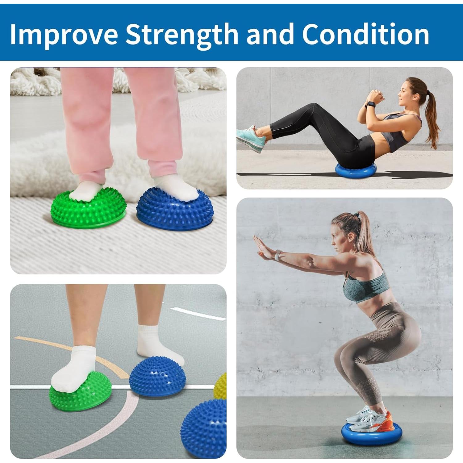 Juego de Cojines Inestables Biguphate - 4 Pods y Disco de Equilibrio