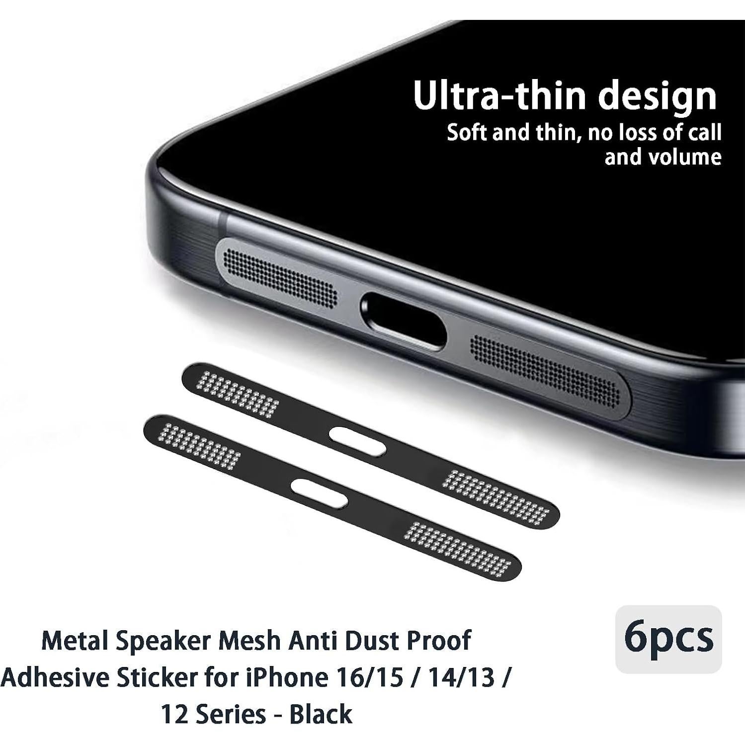 Malla de Polvo Metal para Altavoz y Cargador iPhone UYXINONE