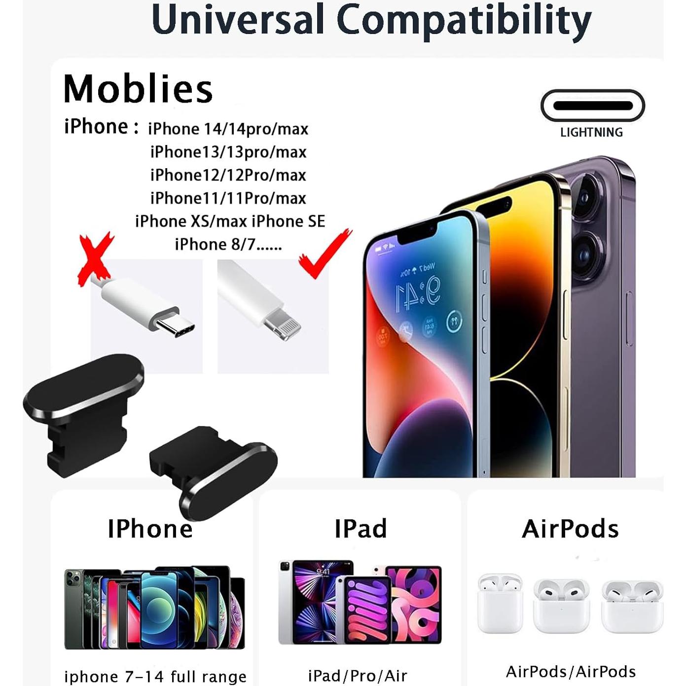 Malla de Polvo Metal para Altavoz y Cargador iPhone UYXINONE