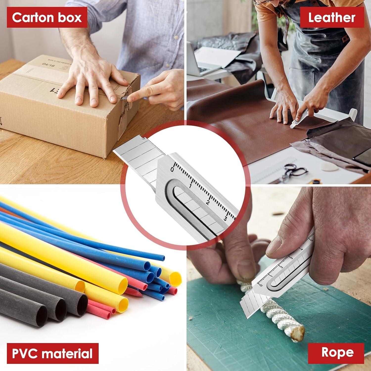 Cuchillo Utilitario Retráctil BIBURY 2 Pack Acero Inoxidable