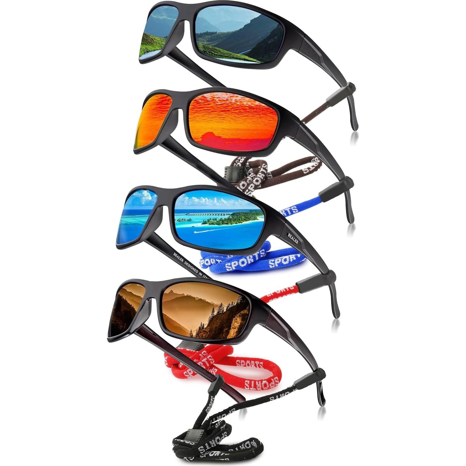 Correas para Gafas LAIREG Ajustables 71.12 cm - 4 PCS Negro