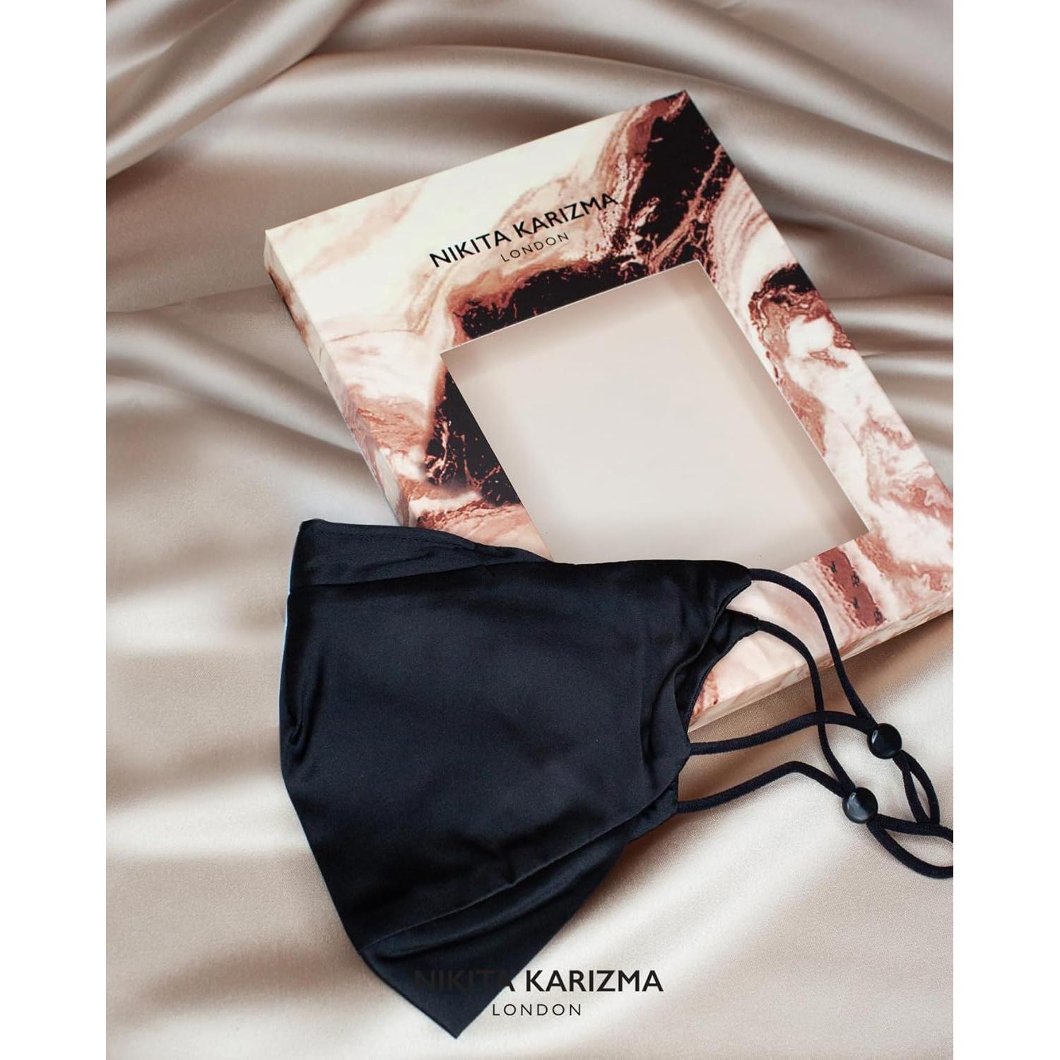 Mascarilla de Seda KARIZMA 90210 Negra Reutilizable 19 Momme