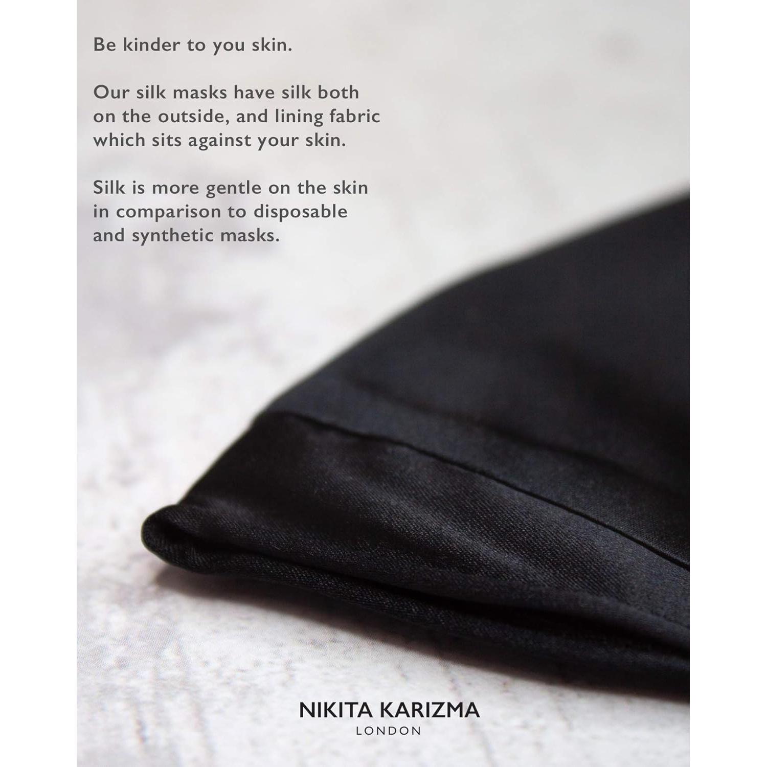 Mascarilla de Seda KARIZMA 90210 Negra Reutilizable 19 Momme