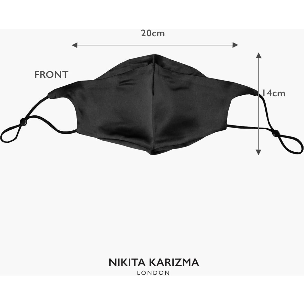 Mascarilla de Seda KARIZMA 90210 Negra Reutilizable 19 Momme