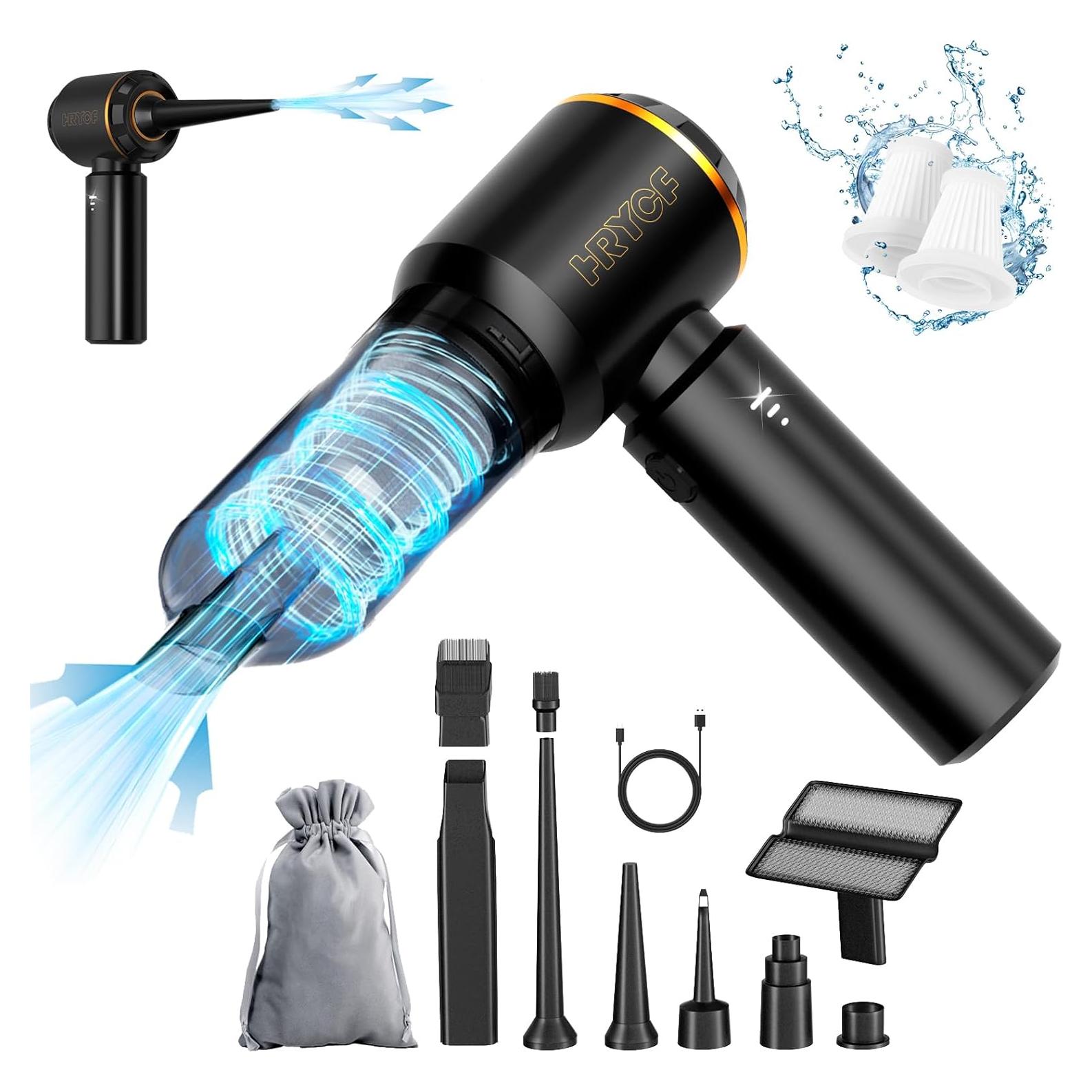 Aspiradora de Mano HRYCF 20000PA Portátil Recargable Negra