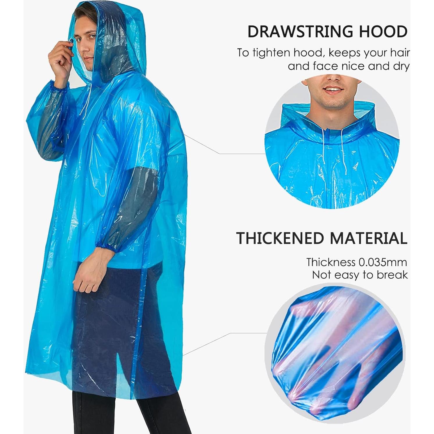 Ponchos de Lluvia Desechables Airpler para Adultos - 4 Unidades