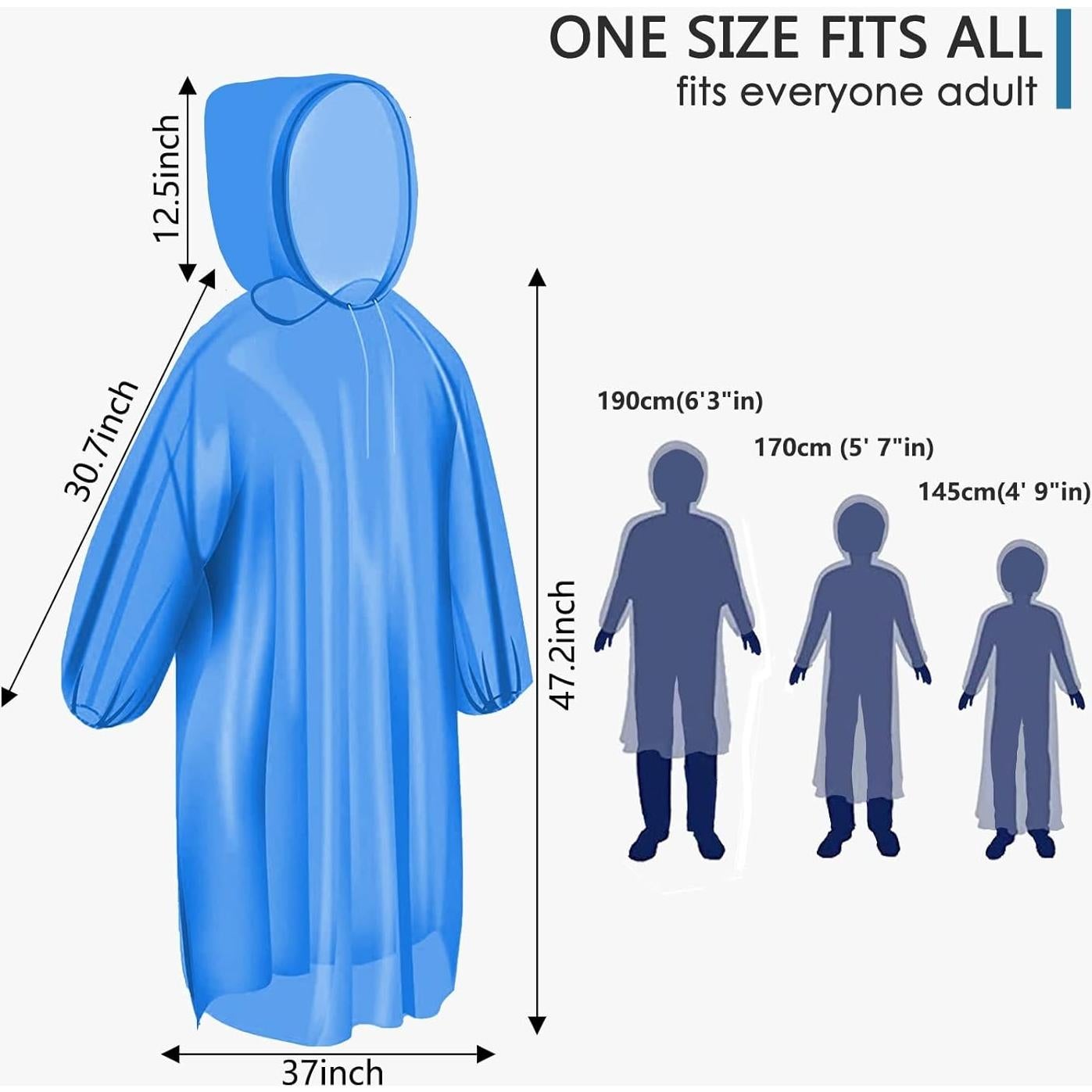 Ponchos de Lluvia Desechables Airpler para Adultos - 4 Unidades