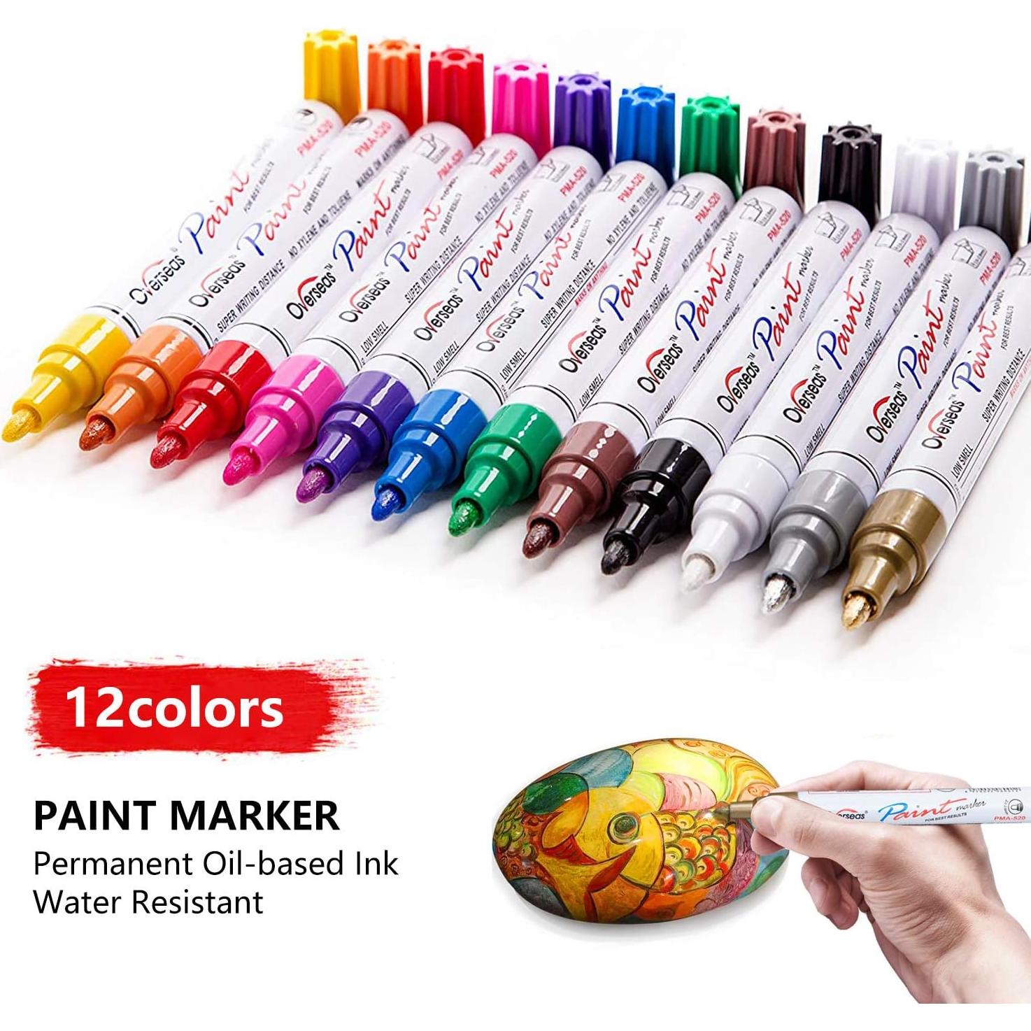 Marcadores de Pintura a Base de Aceite Internacional 12 Colores