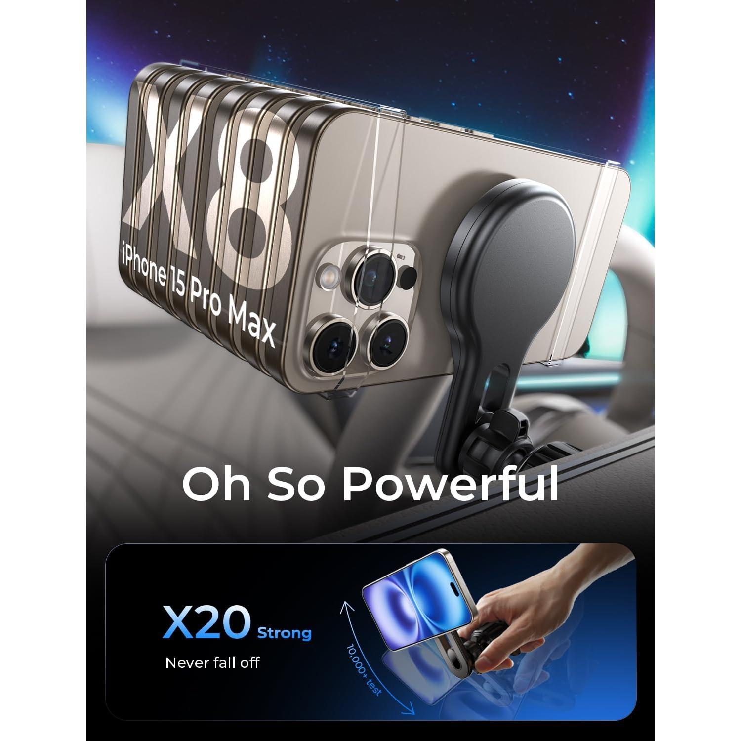 Cargador Inalámbrico MagSafe LISEN para Auto 15W Negro