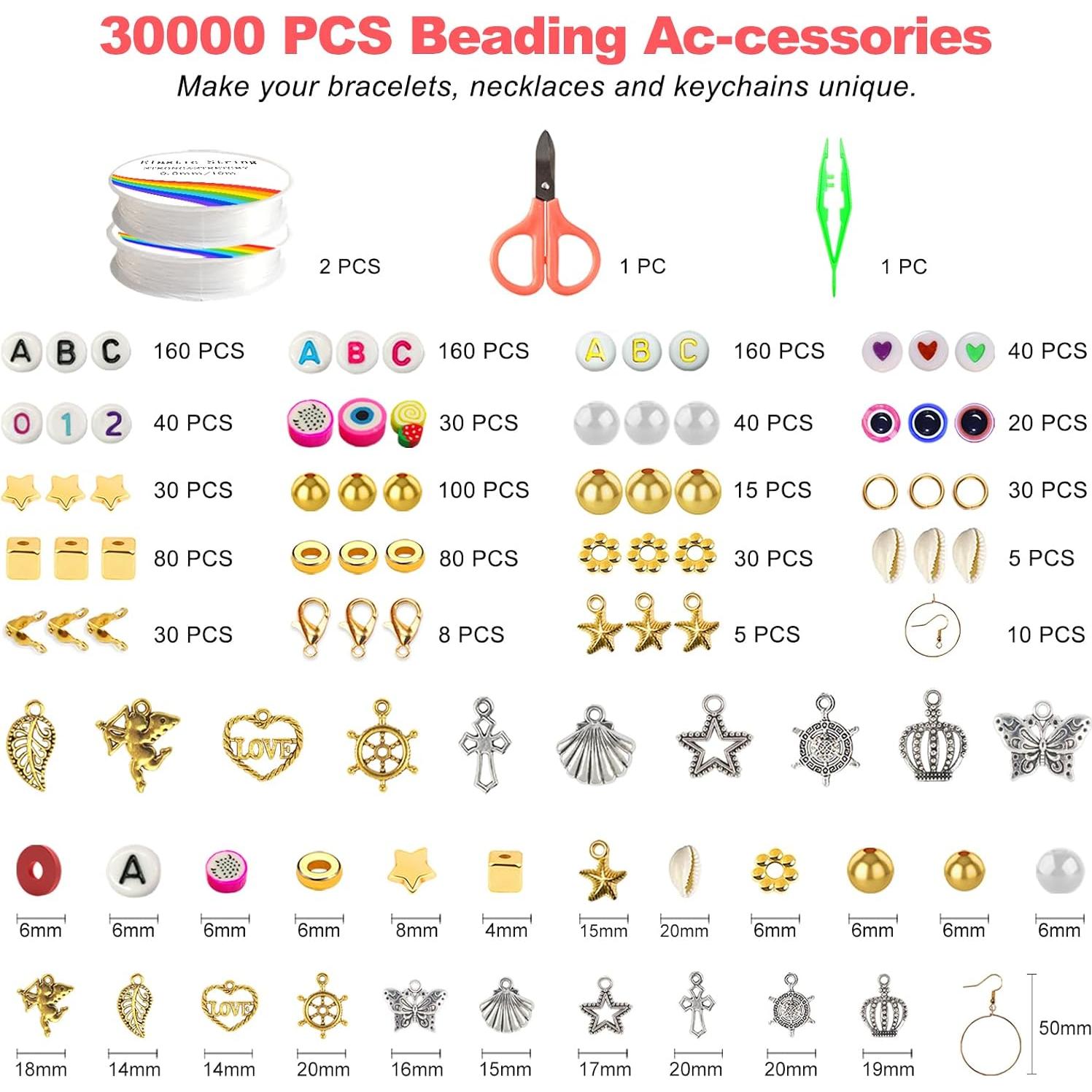 Kit de Fabricación de Pulseras Redtwo 30000 Pcs 192 Colores