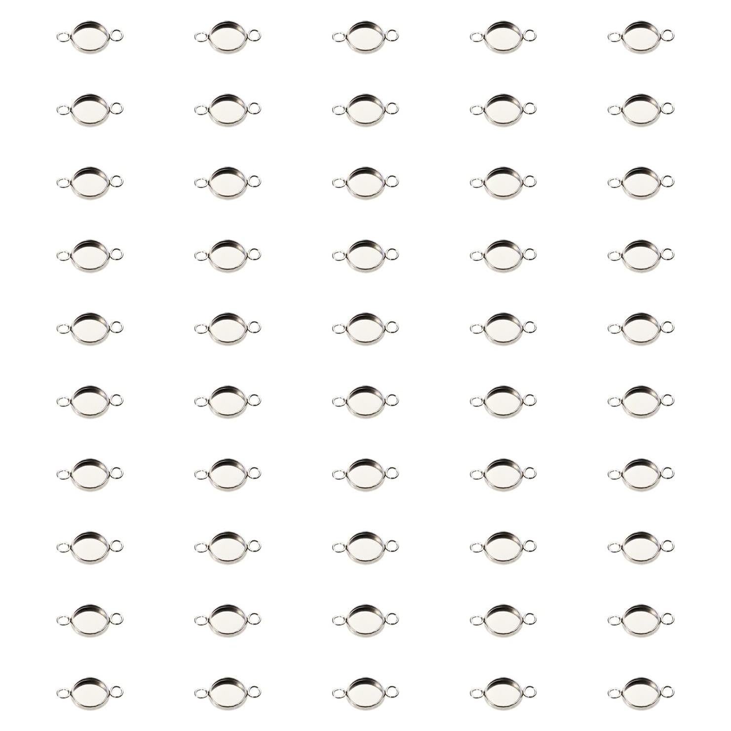 Conectores de Bandeja Redondos Shapenty 50PCS Acero Inoxidable 8mm