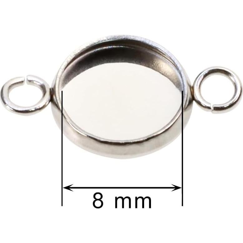 Conectores de Bandeja Redondos Shapenty 50PCS Acero Inoxidable 8mm