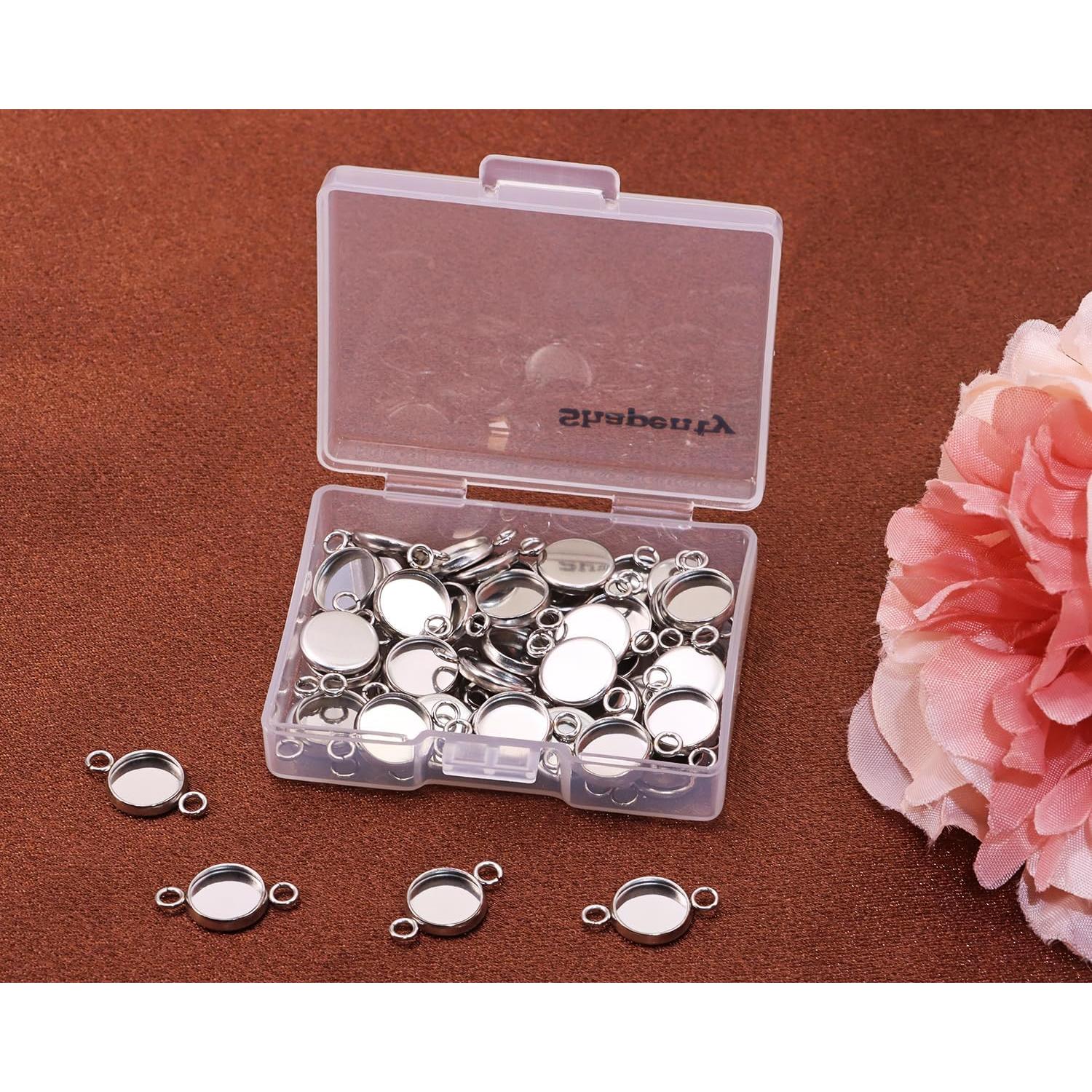 Conectores de Bandeja Redondos Shapenty 50PCS Acero Inoxidable 8mm