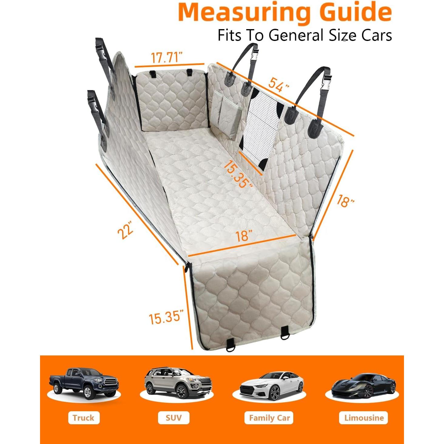 Funda de Asiento para Perros PETICON Beige 100% Impermeable