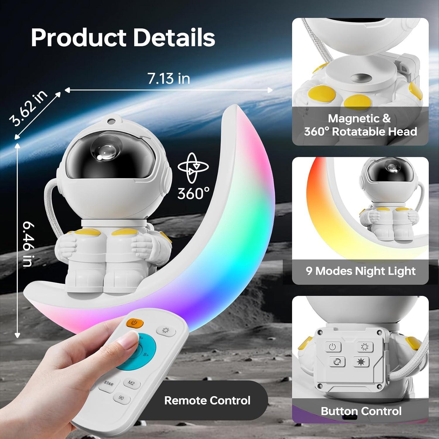 Proyector de Estrellas Soarling Astronauta 20 Efectos Luz