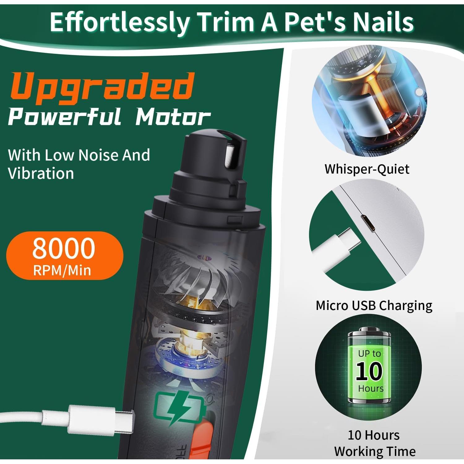 Cortauñas 2 en 1 CATPICK para Perros y Gatos con LED