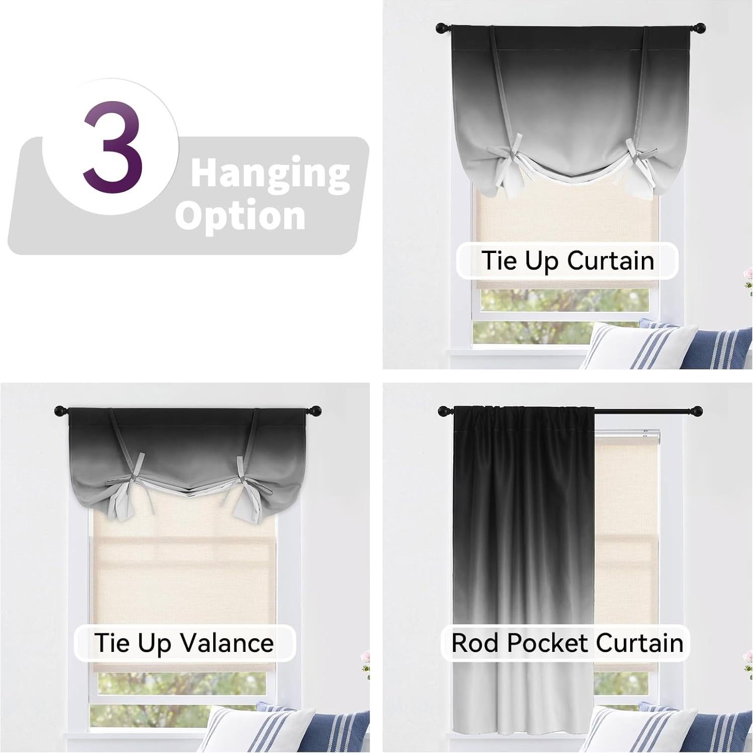 Cortina Opaca Ajustable COSVIYA Ombre 122x86 cm Aislante Térmico