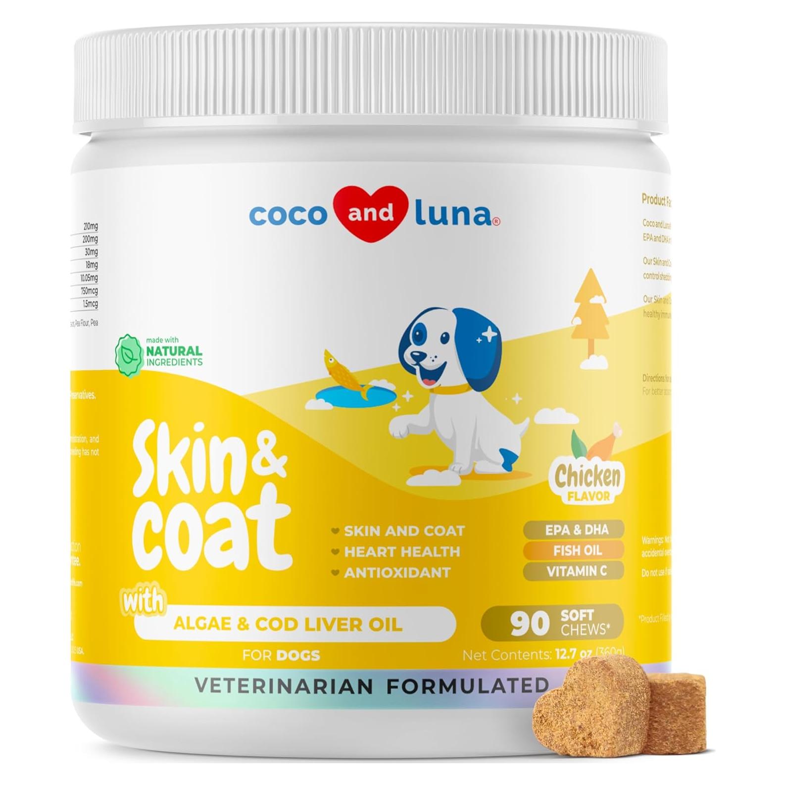 Suplemento Omega 3 para Perros Coco y Luna - 90 Masticables