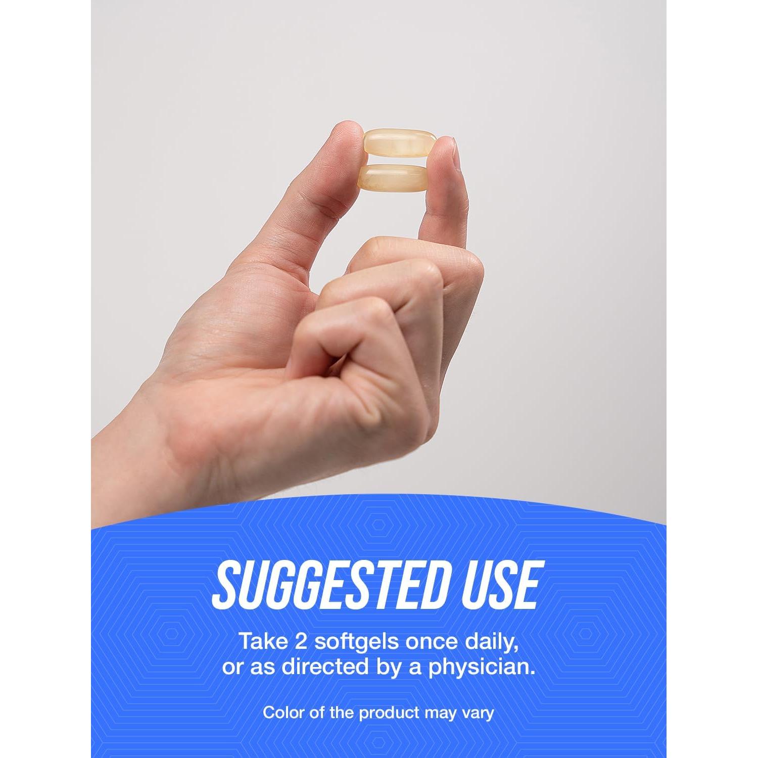 BulkSupplements Carbonato de Calcio y Vitamina D3 360 Softgels