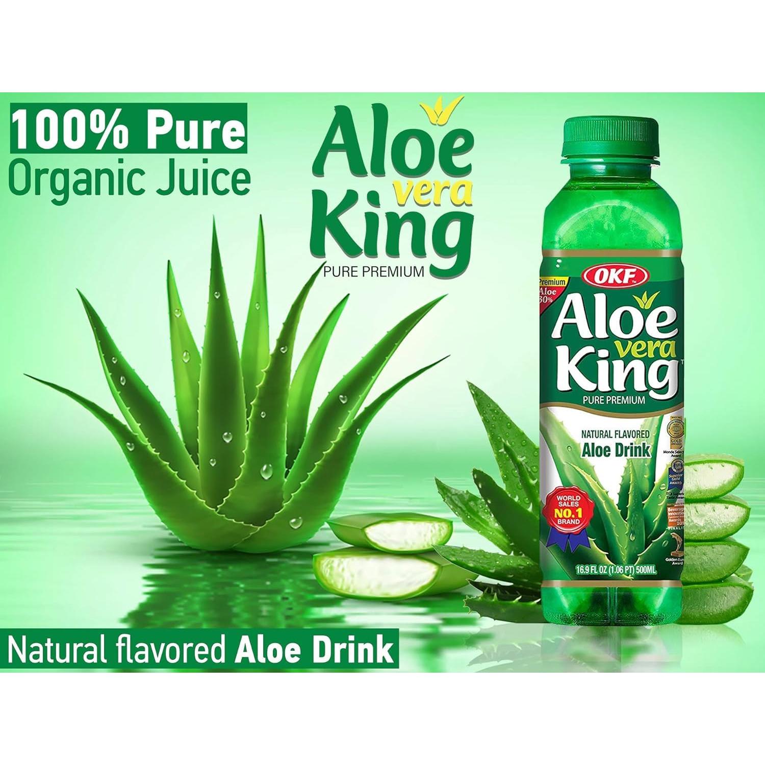 Bebida de Aloe Vera OKF 500ml - Paquete de 10 Sabores