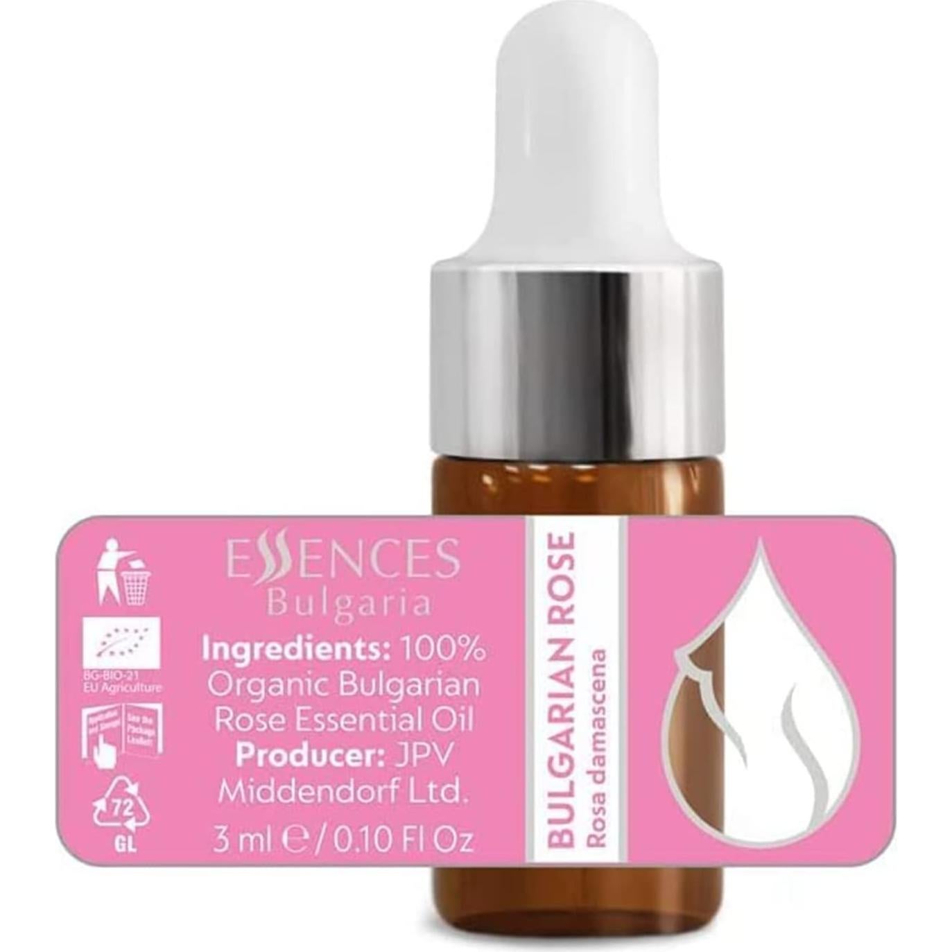 Set de Aceites Esenciales Orgánicos Lujo Helichrysum y Rosa 8ml