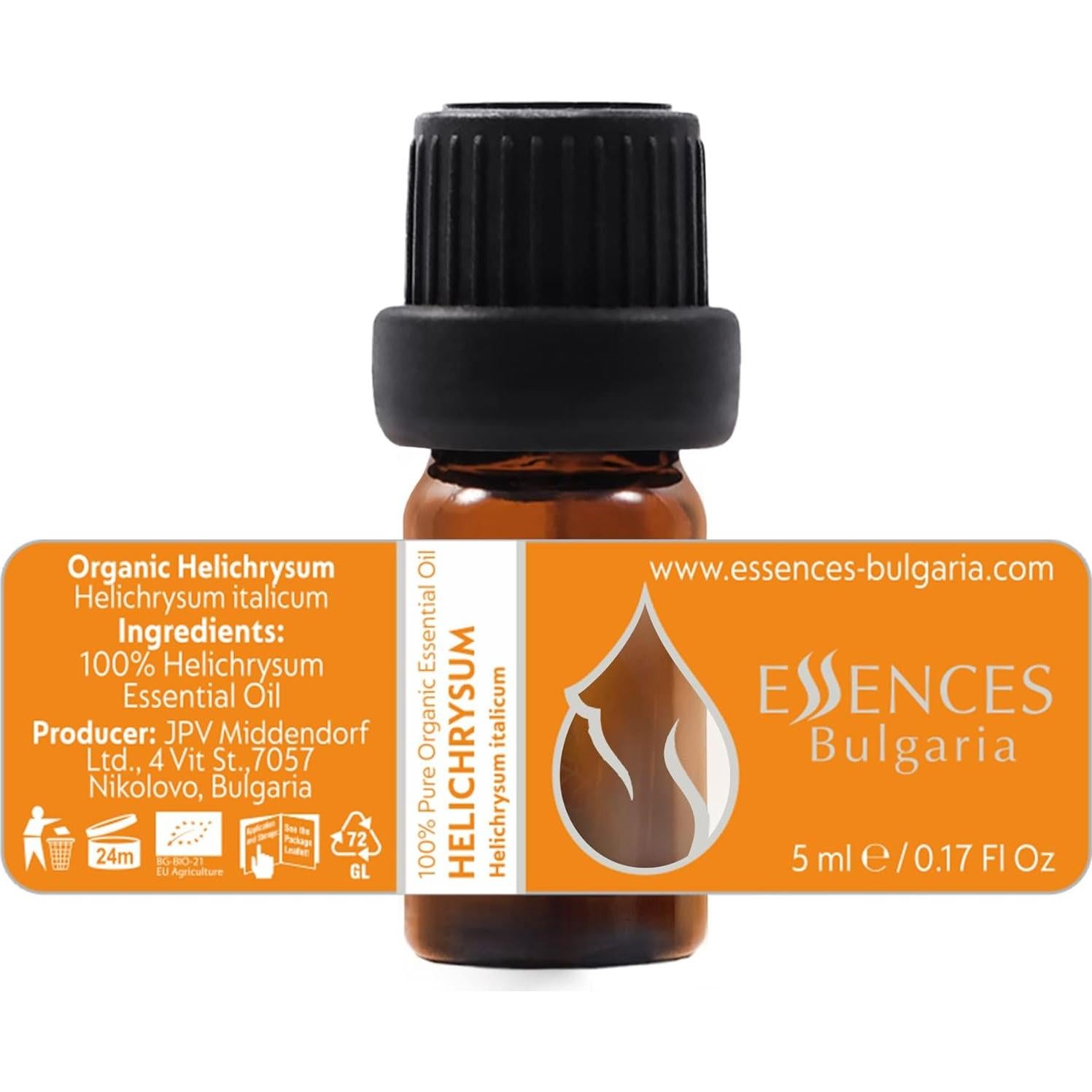 Set de Aceites Esenciales Orgánicos Lujo Helichrysum y Rosa 8ml