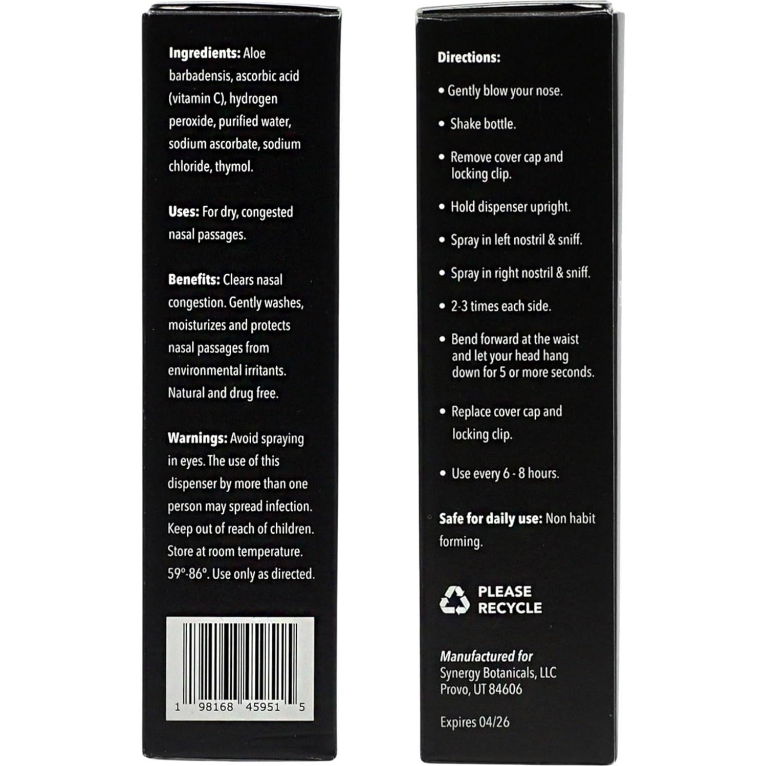 Spray Nasal Botánico Doc Anderson - Alivio Congestión Natural