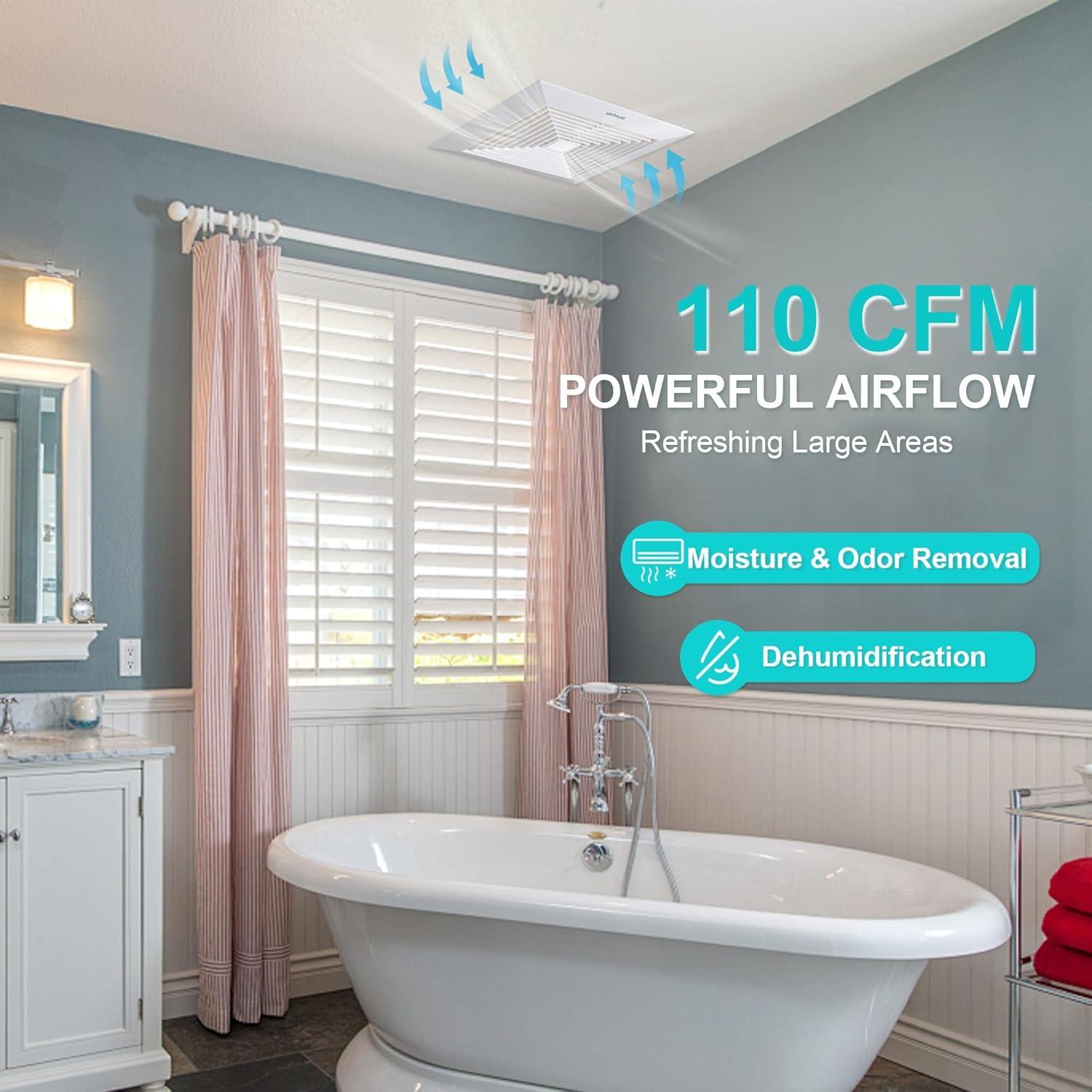 Ventilador Extractor de Baño Yanliangvich 20 cm 110 CFM Silencioso