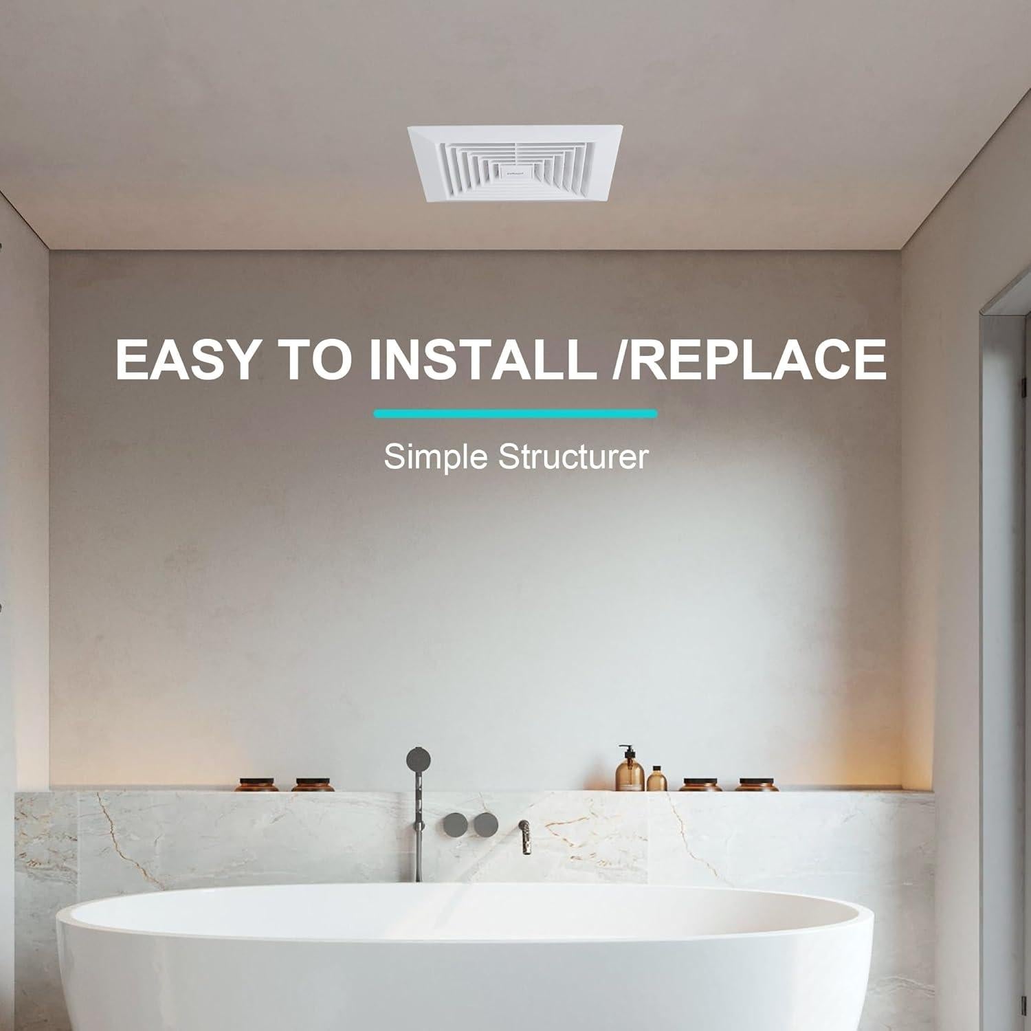 Ventilador Extractor de Baño Yanliangvich 20 cm 110 CFM Silencioso