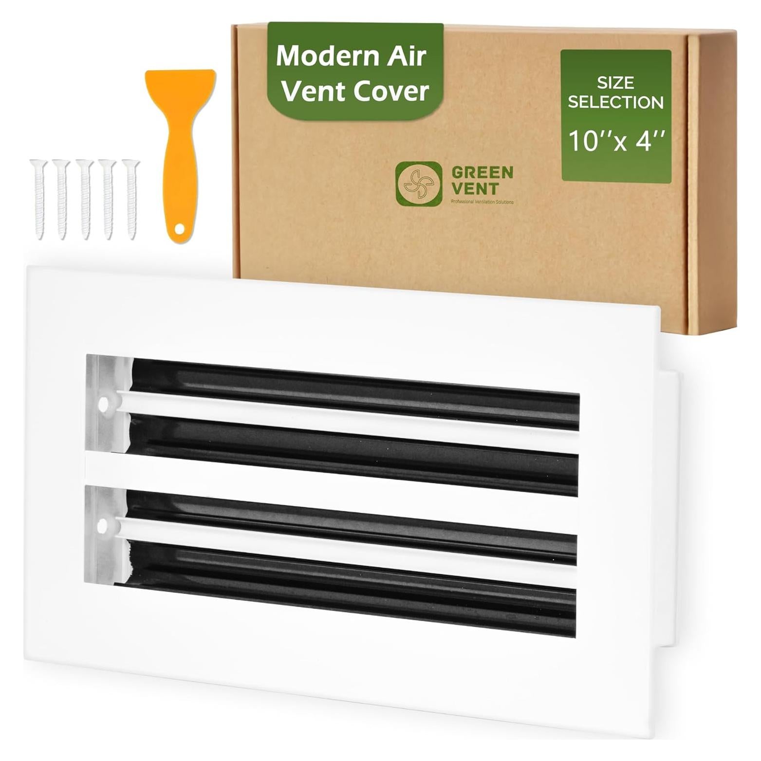 Cubierta de Ventilación 10x4 Aluminio Blanco Green Vent